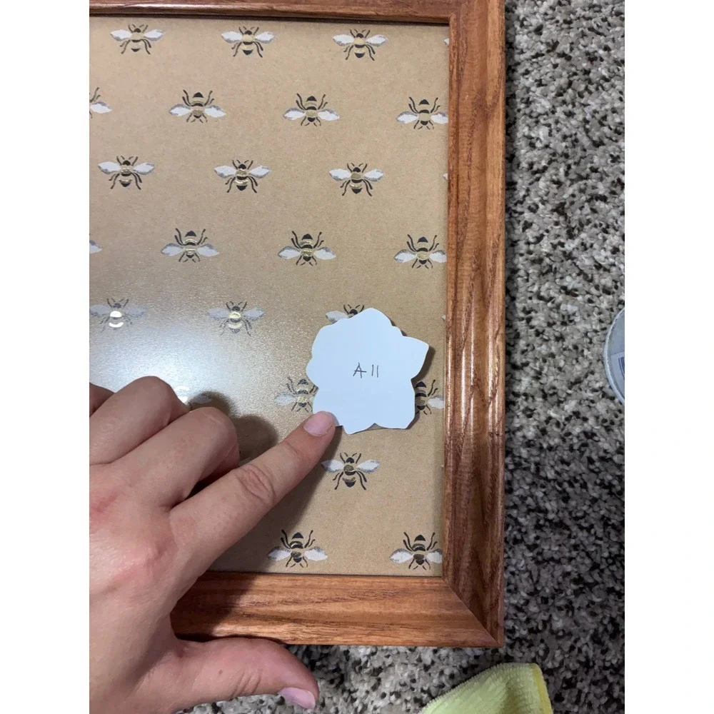 Vintage Wooden Picture Frame Solid Oak Tabletop Decor 8x10 Matte Glass